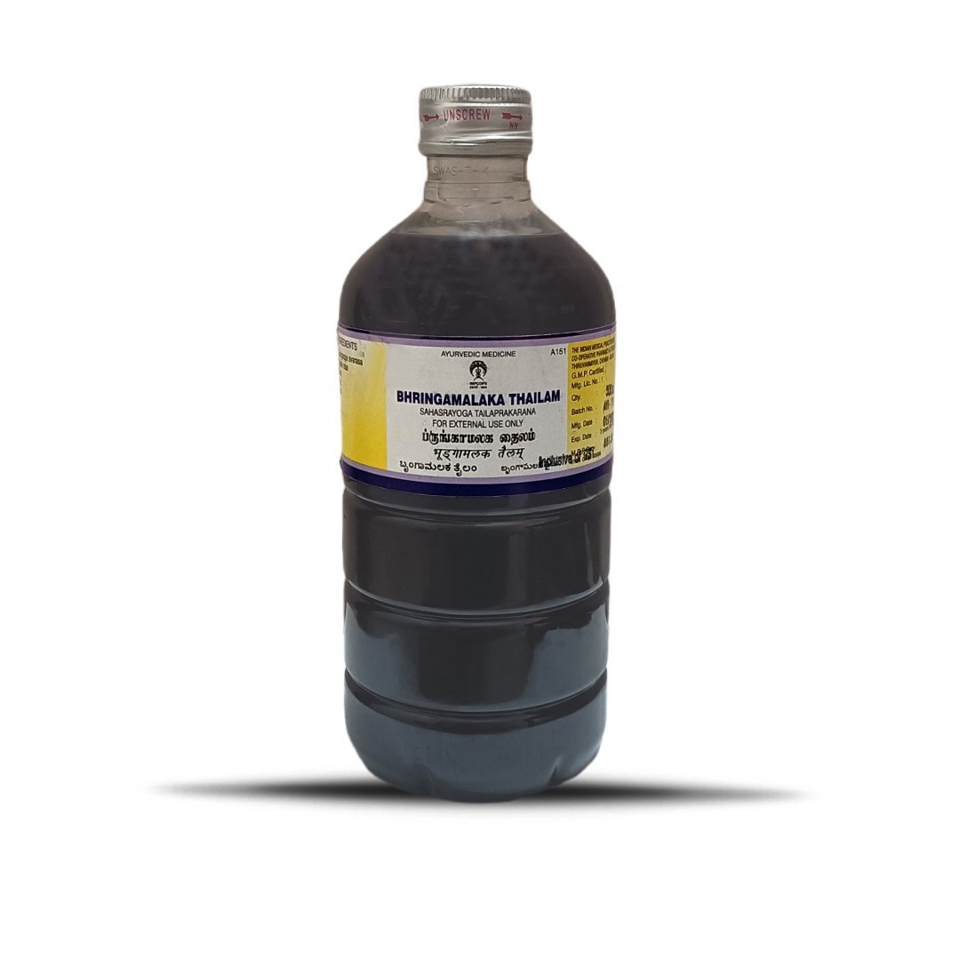 Bhringamalaka-Thailam-500ml.jpg Bhringamalaka Thailam 500 Millilitres - Image 1