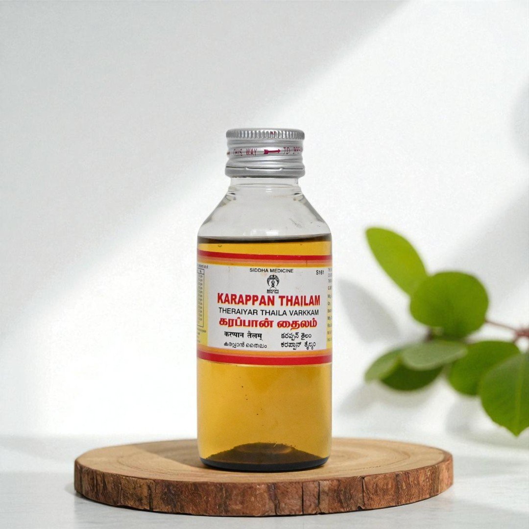 1 Karappan Thailam, Siddha, 100 Millilitres - Image 1
